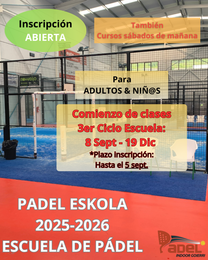 Escuela Pádel Adultos y Niñ@s 2025-2026
