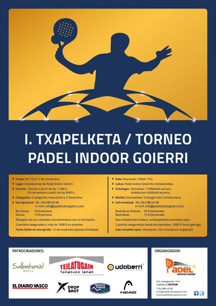 I. Torneo Padel Indoor Goierri