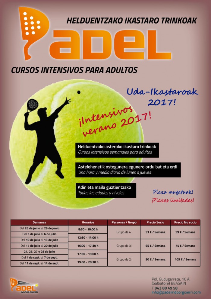 Intensivos Verano Adultos 2017