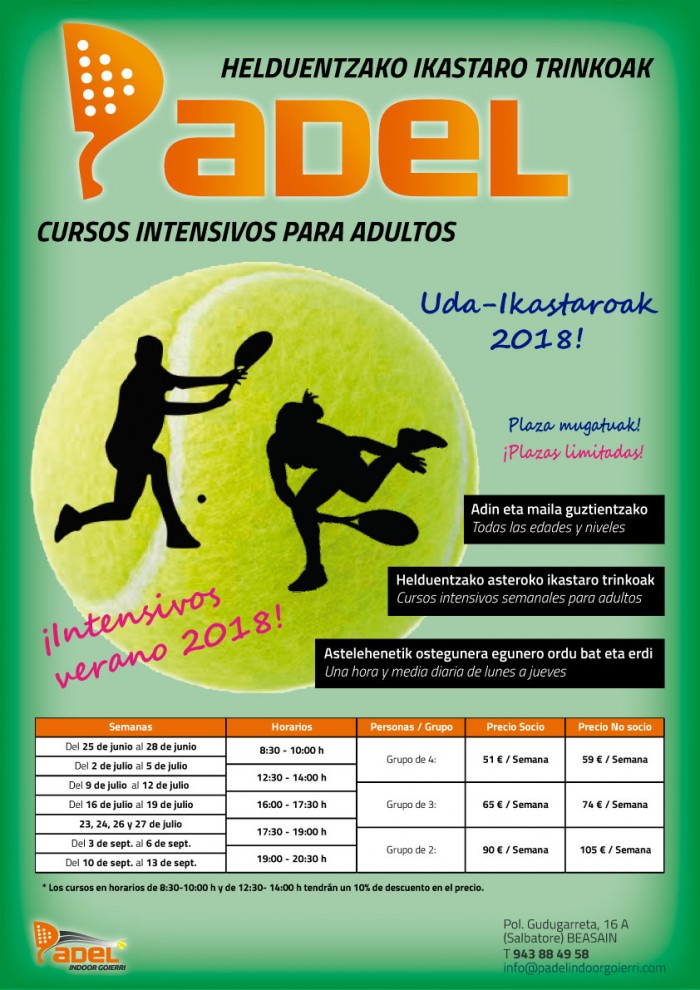 Intensivos Verano Adultos 2018