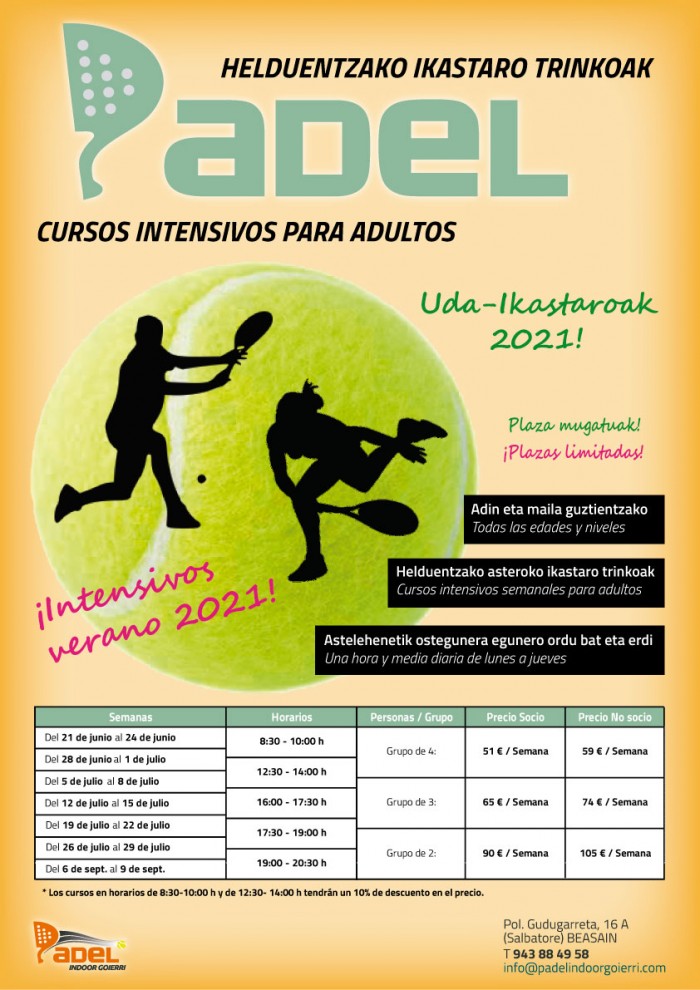 Intensivos Verano Adultos 2021