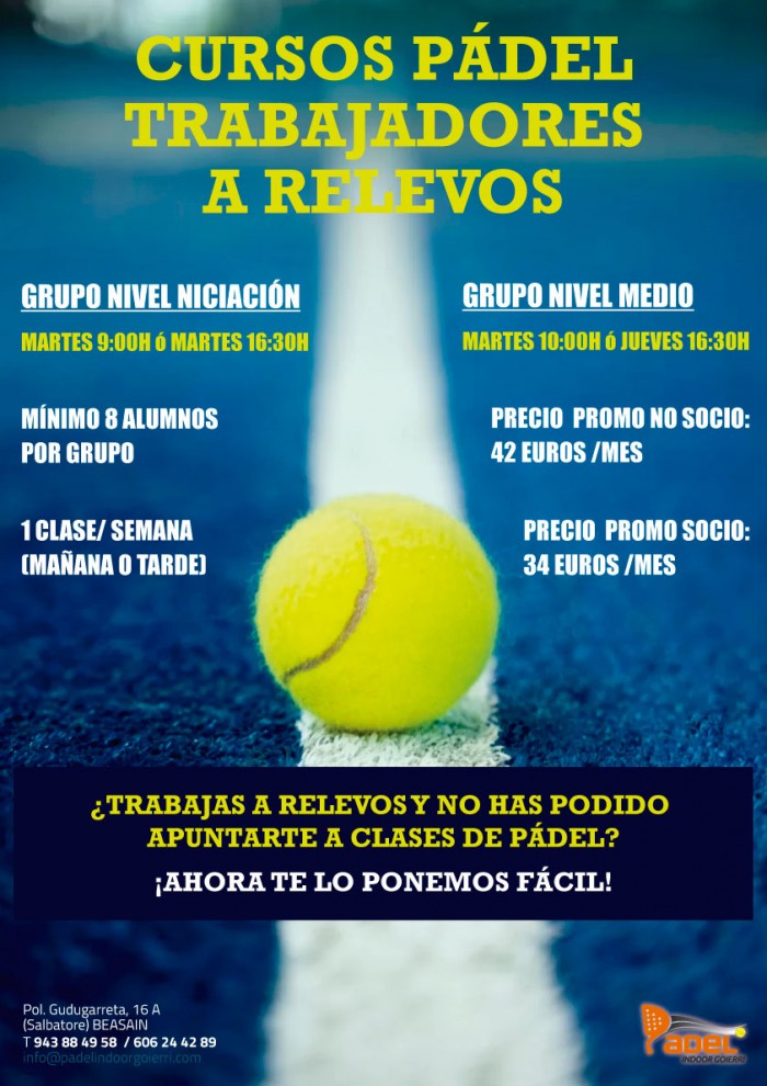 Cursos para trabajadores a relevos